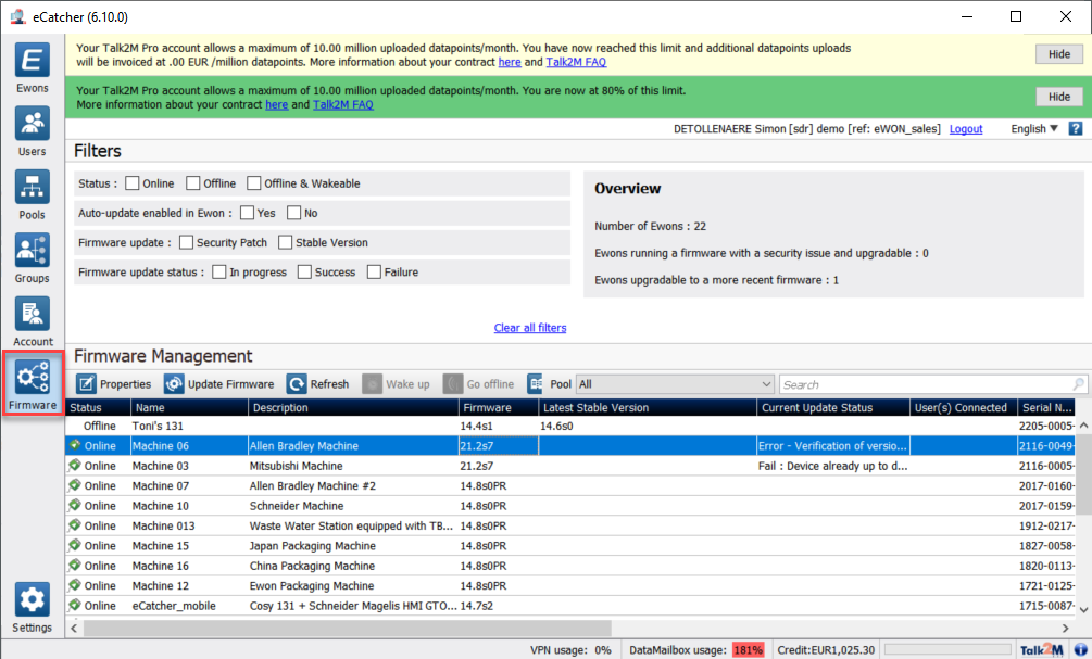 How To Update The Firmware Of An Ewon Cosy+ ? – Hms Support Portal